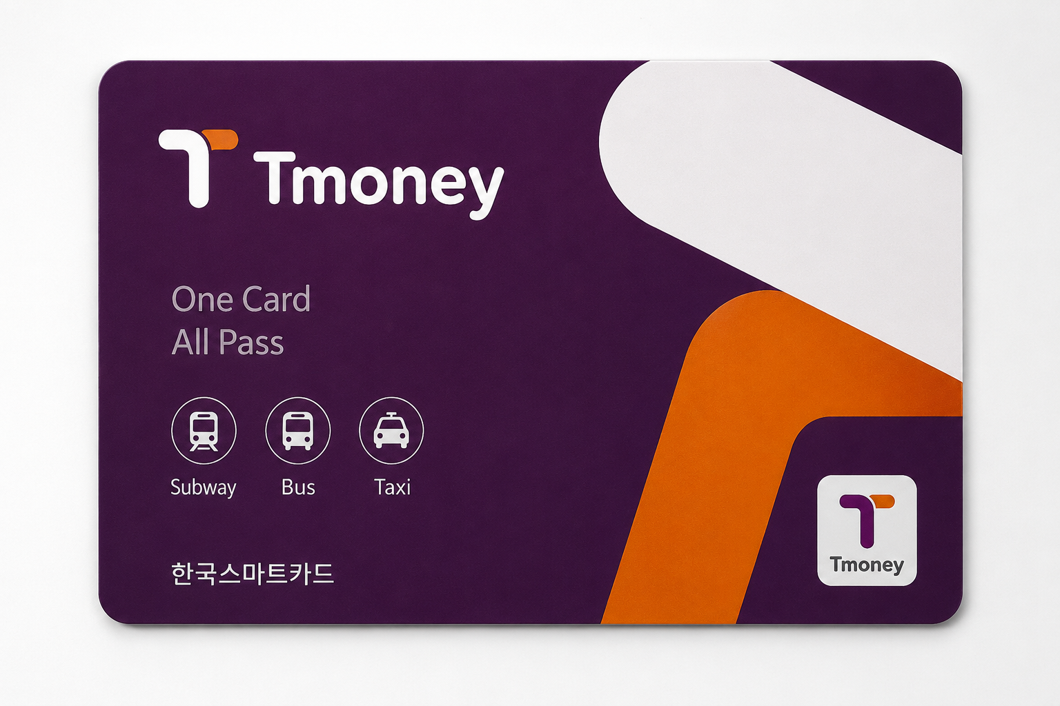 T-money card for subway and bus transportation in Korea
